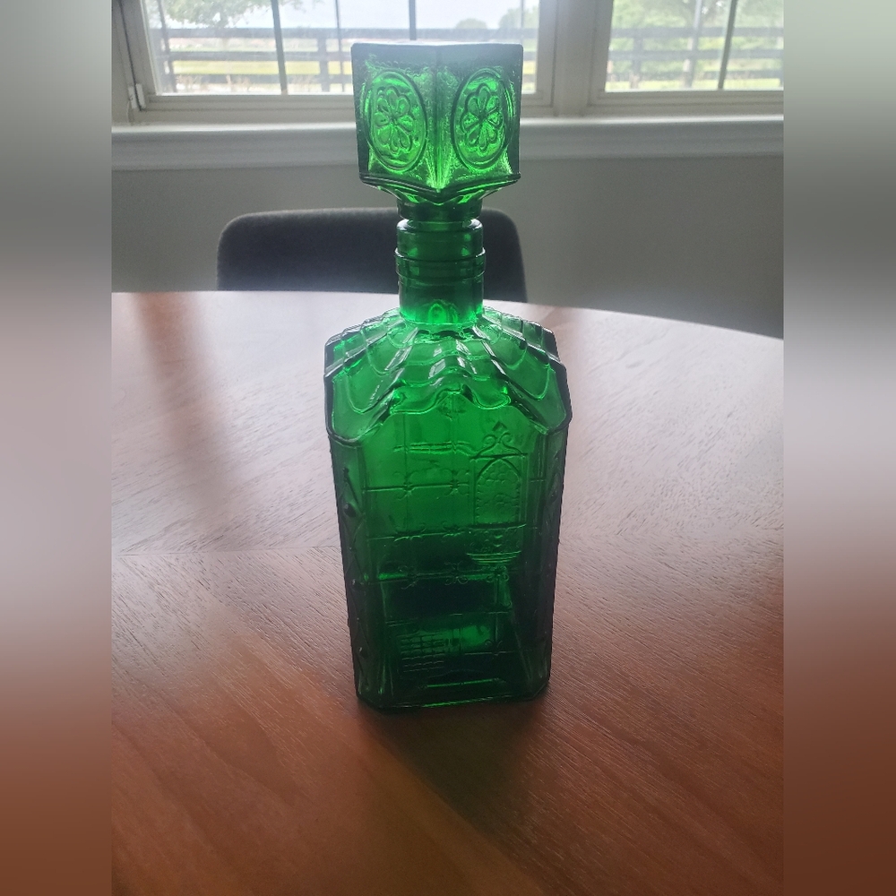 Empoli Green Glass Decanter